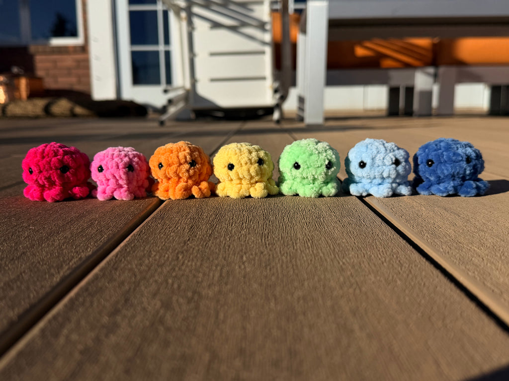 mini handmade crochet octopus