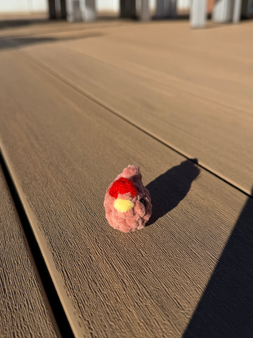 handmade tiny crochet chicken