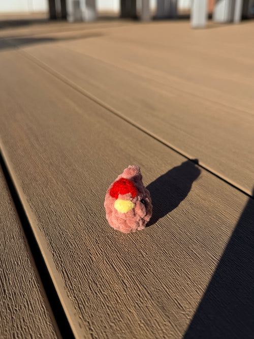 handmade tiny crochet chicken